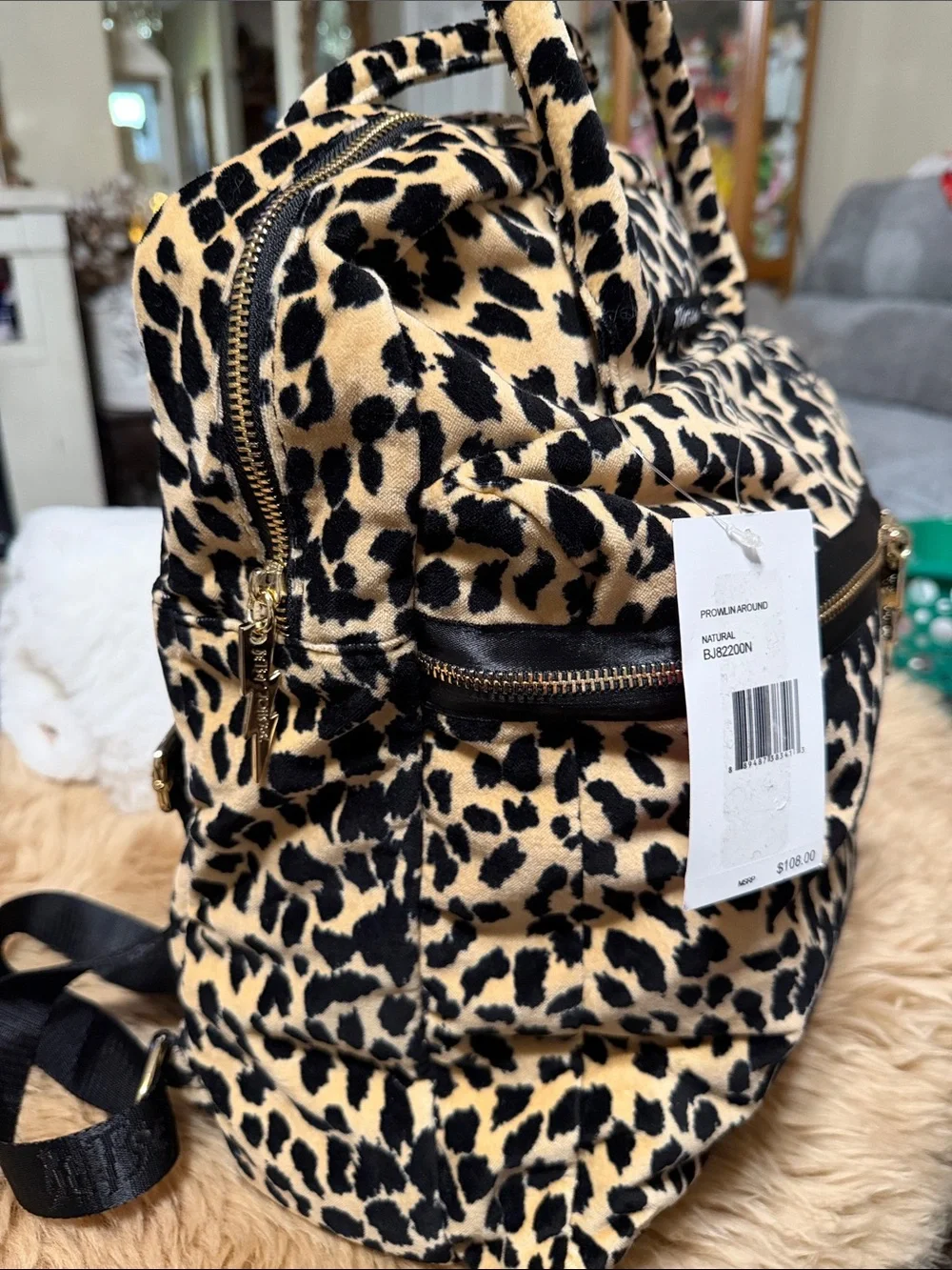 Betsy Johnson Full Size Leopard Backpack NWT
